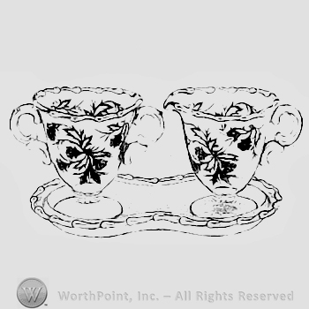 Glass pattern: Heather; sugar and creamer.