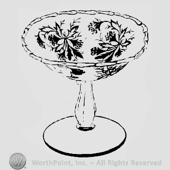 Glass pattern: Heather; comport.