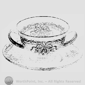 Glass pattern: June; cup and plate.
