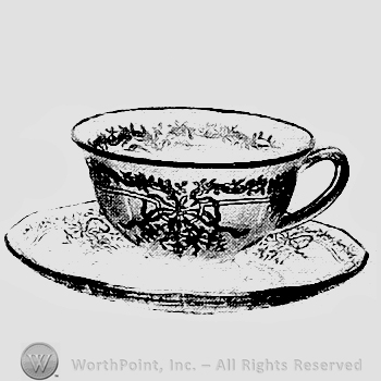 Glass pattern: June; plate and cup.