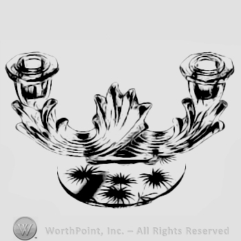 Glass pattern: Lido; candlestick.