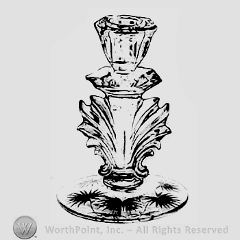 Glass pattern: Lido; candlestick.