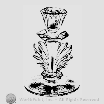 Glass pattern: Lido; candlestick.