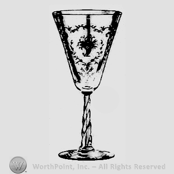 Glass pattern: Mayflower; goblet.