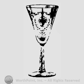 Glass pattern: Mayflower; claret.