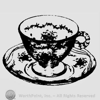 Glass pattern: Mayflower; footed cup.