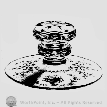 Glass pattern: Mayflower; candlestick.
