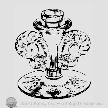 Glass pattern: Mayflower; candlestick.