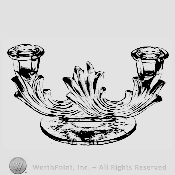 Glass pattern: Mayflower; candlestick.