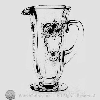 Glass pattern: Meadow; footed jug.