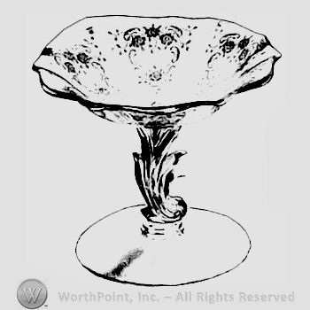Glass pattern: Meadow; comport.