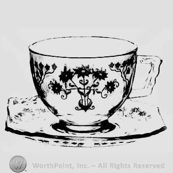 Glass pattern: Manor; plate and cup.