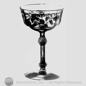 Glass pattern: Morning Glory; goblet.