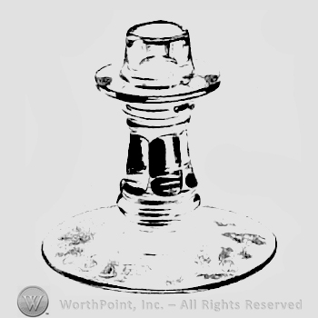 Glass pattern: Plymouth; candlestick.