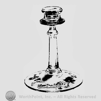 Glass pattern: Plymouth; candlestick.