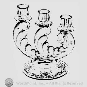 Glass pattern: Romance; candlestick.