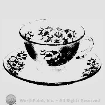 Glass pattern: Queen Anne; plate and cup.
