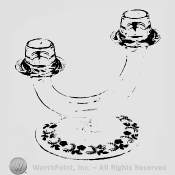 Glass pattern: Rosemary; candlestick.