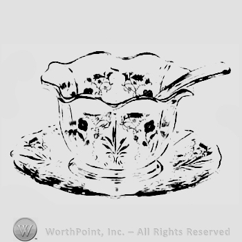 Glass pattern: Shirley; plate and bowl.