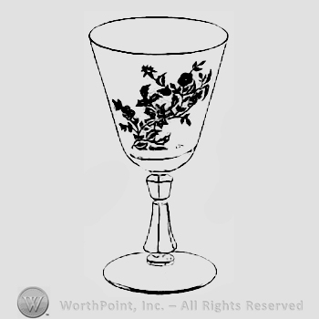 Glass pattern: Starflower; goblet.