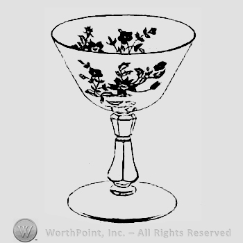 Glass pattern: Starflower; goblet.
