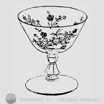 Glass pattern: Starflower; goblet.