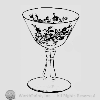 Glass pattern: Starflower; goblet.