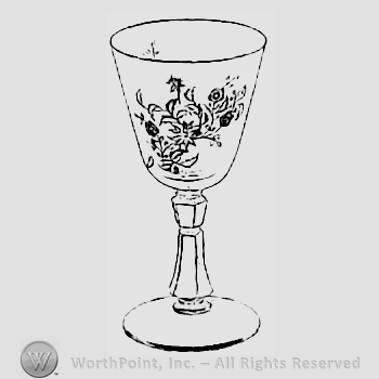 Glass pattern: Starflower; goblet.