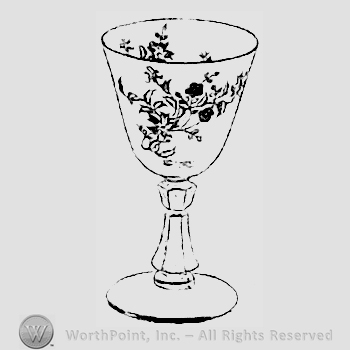 Glass pattern: Starflower; goblet.