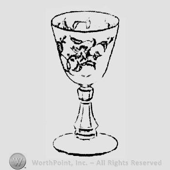 Glass pattern: Starflower; goblet.