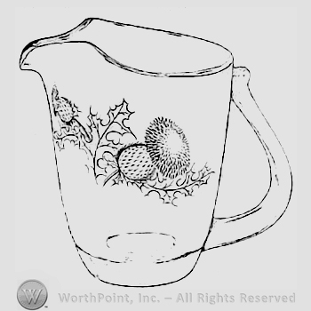 Glass pattern: Thistle; pitcher.