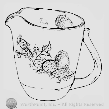 Glass pattern: Thistle; pitcher.