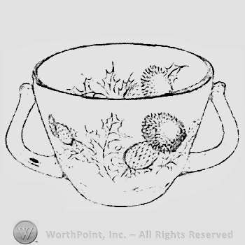 Glass pattern: Thistle; sugar.