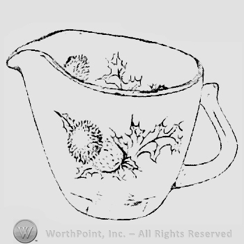Glass pattern: Thistle; creamer.