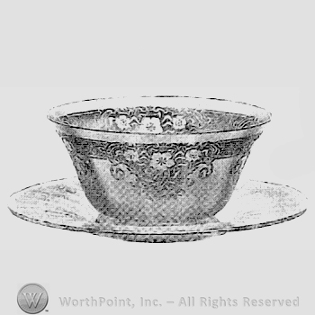 Glass pattern: Vesper; plate and cup.