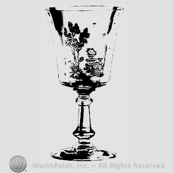 Glass pattern: Willow; goblet.