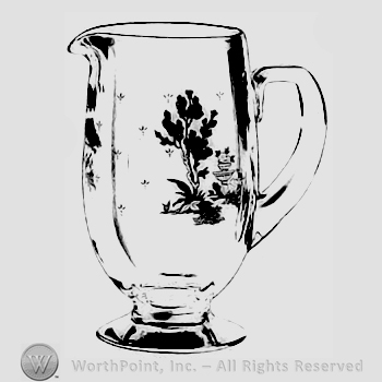 Glass pattern: Willow; footed jug.