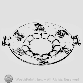 Glass pattern: Willow; cake plate.