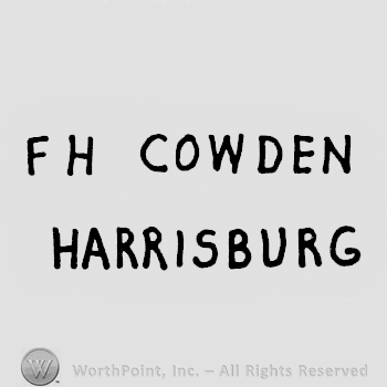 F H Cowden written above Harrisburg