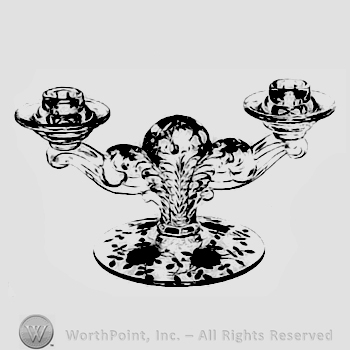 Glass pattern: Willowmere; candlestick.