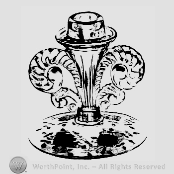 Glass pattern: Willowmere; candlestick.