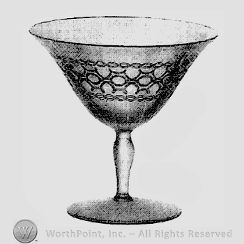 Glass pattern: Cordelia; sherbet.