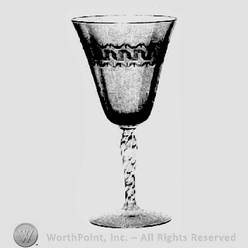 Glass pattern: Greek; goblet.