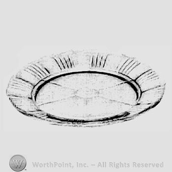 Glass pattern: Sunray; plate.
