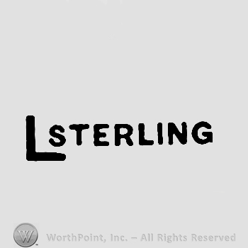 Letter L written bigger on the left of word Sterling written with uppercase letters. 