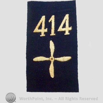 WWI Enlisted Squadron Patch : 414th Air Service Enlisted Squadron Patch.