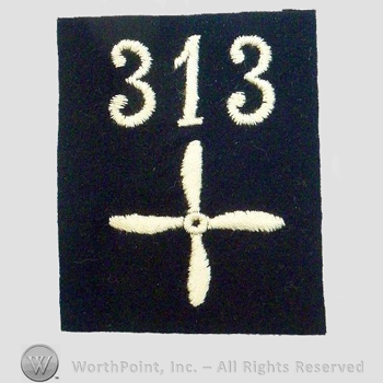 WWI Enlisted Squadron Patch : 313th Air Service Enlisted Squadron Patch.