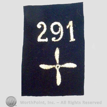 WWI Enlisted Squadron Patch : 291st Air Service Enlisted Squadron Patch.