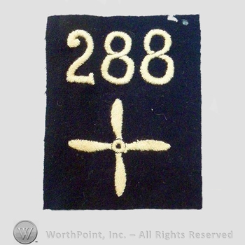 WWI Enlisted Squadron Patch : 288th Air Service Enlisted Squadron Patch.