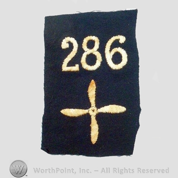 WWI Enlisted Squadron Patch : 286th Air Service Enlisted Squadron Patch.